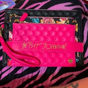 Betsey Johnson wristlet set